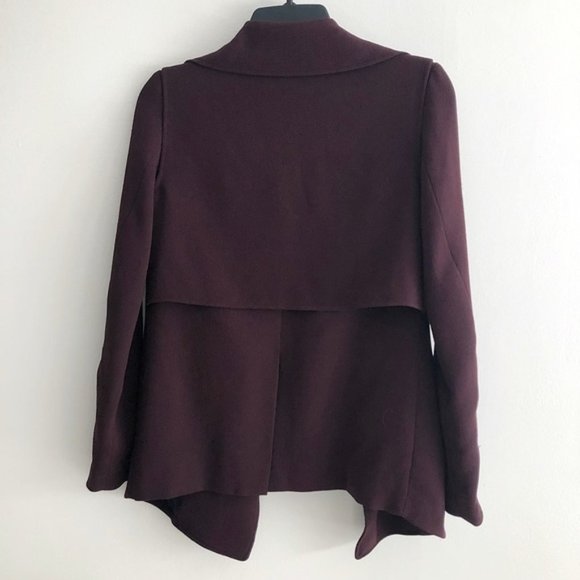 Aritzia Wilfred Mayat Jacket Coat Burgundy - Picture 4 of 7